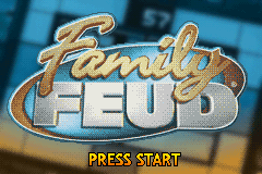 Family Feud title screen for GameBoy Advance